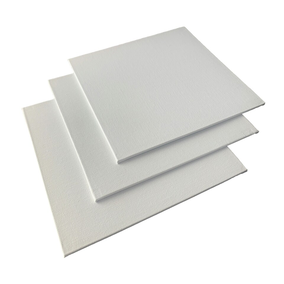 image 1 of 20x20cm Blank White Flat Stretched Board Art Canvas By Janrax