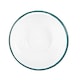 image 4 of Argon Tableware White Enamel Bowls - 16cm - Green - Pack of 6