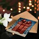 image 4 of Sequin Wrapped Gift Present Winter Snowflakes For Her Woman Christmas Card