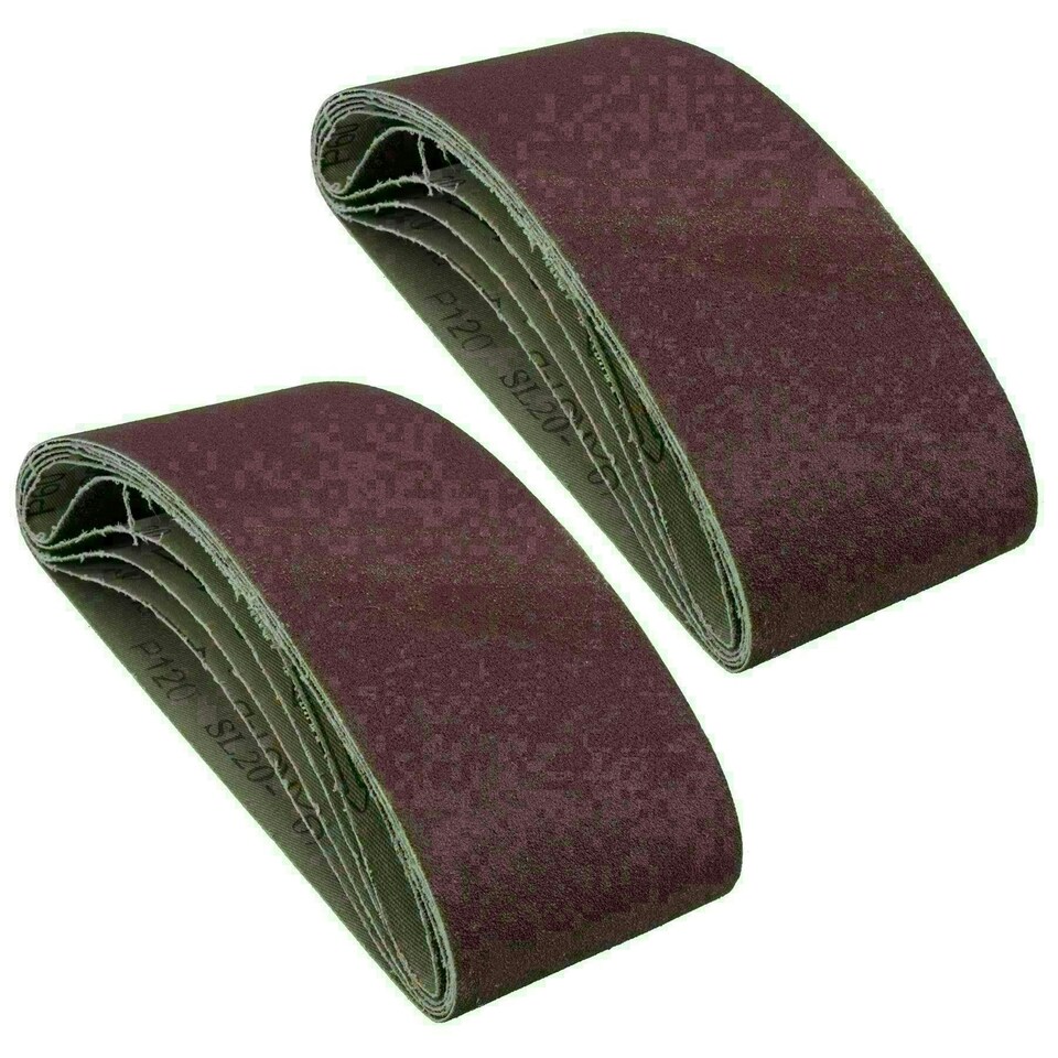 image 1 of 457mm x 75mm Mixed Grit Durable Abrasive Sanding Power File Belts Sander 10pk