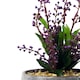 image 2 of 28cm Ceramic Tall Blue Planter with Artificial Purple Vitex Negundo Plant