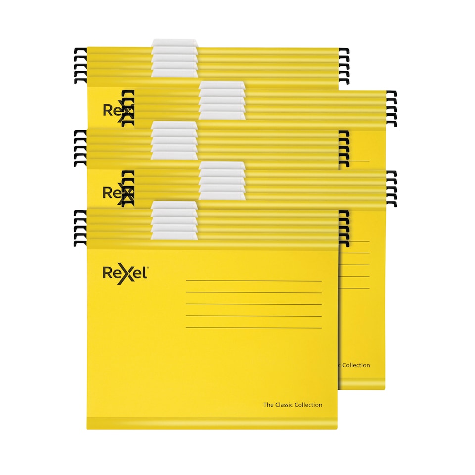 image 1 of Rexel Classic Suspension Files Foolscap Yellow (Pack of 25) 2115593