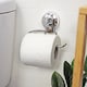 image 2 of Showerdrape Suctionloc Chrome Suction Wall Mounted Toilet Roll Holder with Mounting Disc | Silver | 1