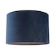 image 1 of Soft Velvet Midnight Blue Fabric Round Lamp Shade for Table or Pendant Blue