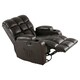 image 3 of Regal Bonded Leather Recliner Rocking Swivel Heat & Massage Chair (Brown)
