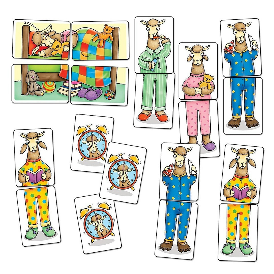 image 1 of Orchard Toys Llamas in Pyjamas Travel Game