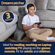 image 4 of Dreamcatcher Deluxe XL Grey Reading Pillow Detachable Headrest, Shredded Memory Foam Cuddle Cuddle Cushion Backrest Arm Support | Grey | Grey | XL - Grey | 1