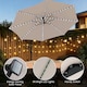 image 7 of COSTWAY 290 cm Solar Offset Hanging Sunshade Parasol Beige Cream