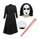 image 1 of Sting Costume - Jacket, Face Paint, Wig & Inflatable Bat | Multi | M