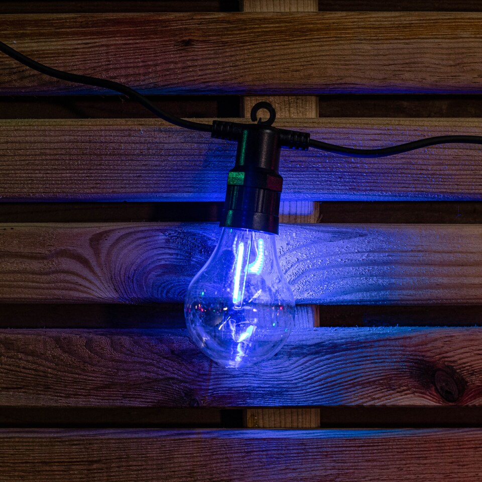 image 1 of Set of 20 Indoor Outdoor Connectable Festoon Lights with Multi-Coloured LEDs