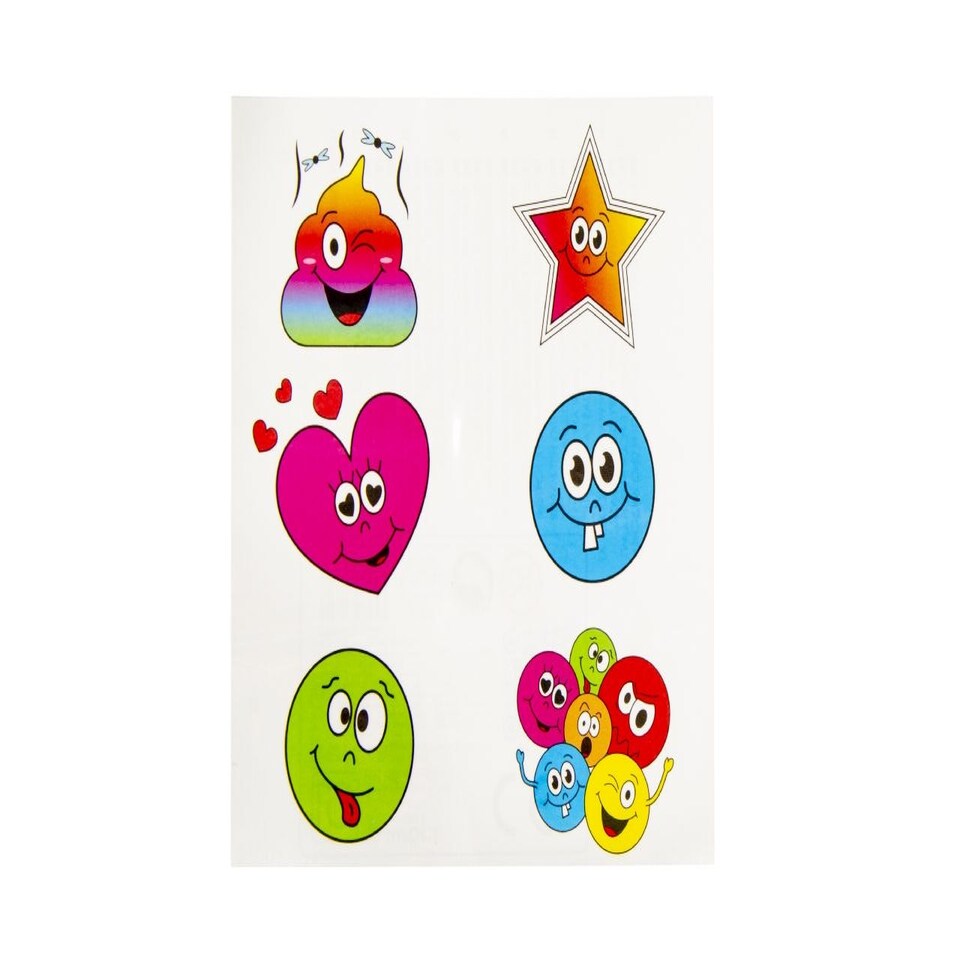image 1 of 72 Pieces Emotion Faces Tattoos
