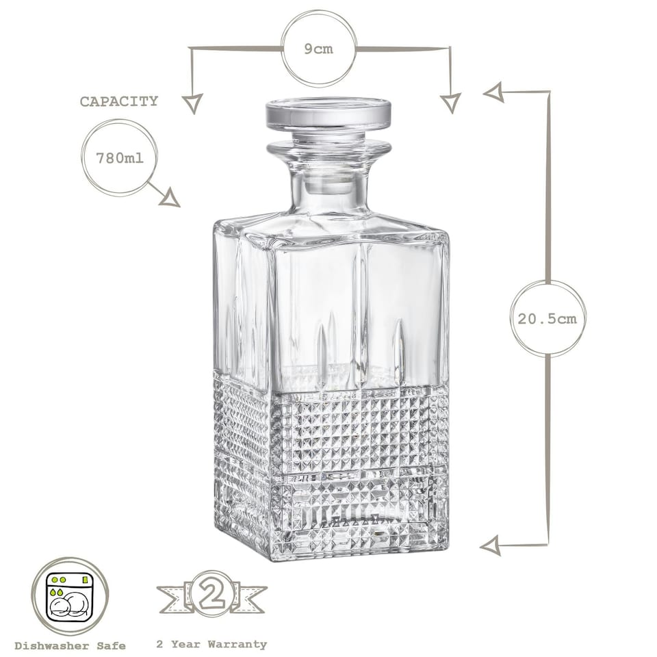 image 1 of Bormioli Rocco Bartender Novecento Whisky Decanter - 780ml Clear
