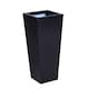 image 1 of Primrose Black Flared Tapered Outdoor Planter Zinc Galvanised Pot 90cm x 40cm