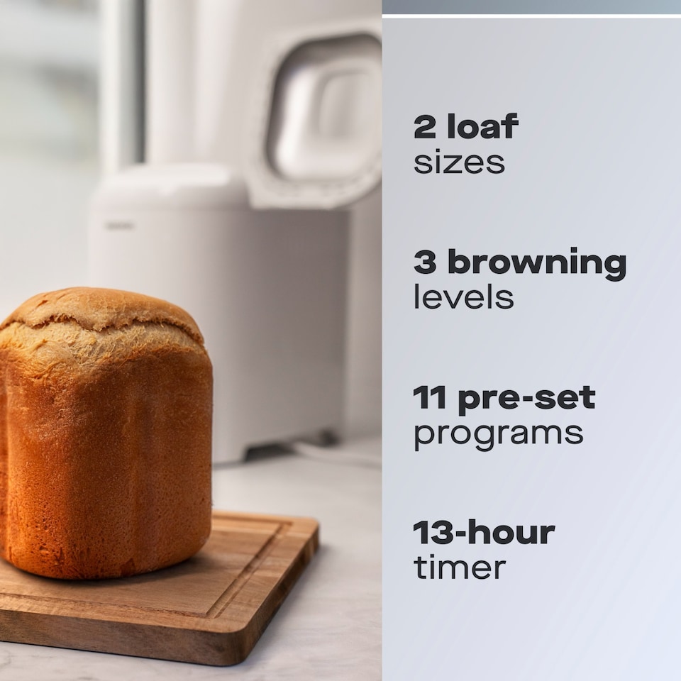 image 1 of Daewoo 2lb Digital Bread Maker with 11 Programs, 700/900g Loaf & LCD Timer