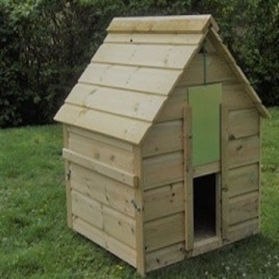image 1 of Campbell Duck or Waterfowl House w/ Run - for 6 ducks w/ 6 foot run - Choice of sizes - L80 x W80 x H110 cm Brown | One Size