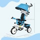 image 3 of HOMCOM 6 in 1 Kids Trike, Stroller with Parent Handle, Blue