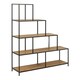 image 1 of Seaford Bookcase with 4 Shelves and 1 Drawer in Black and Oak