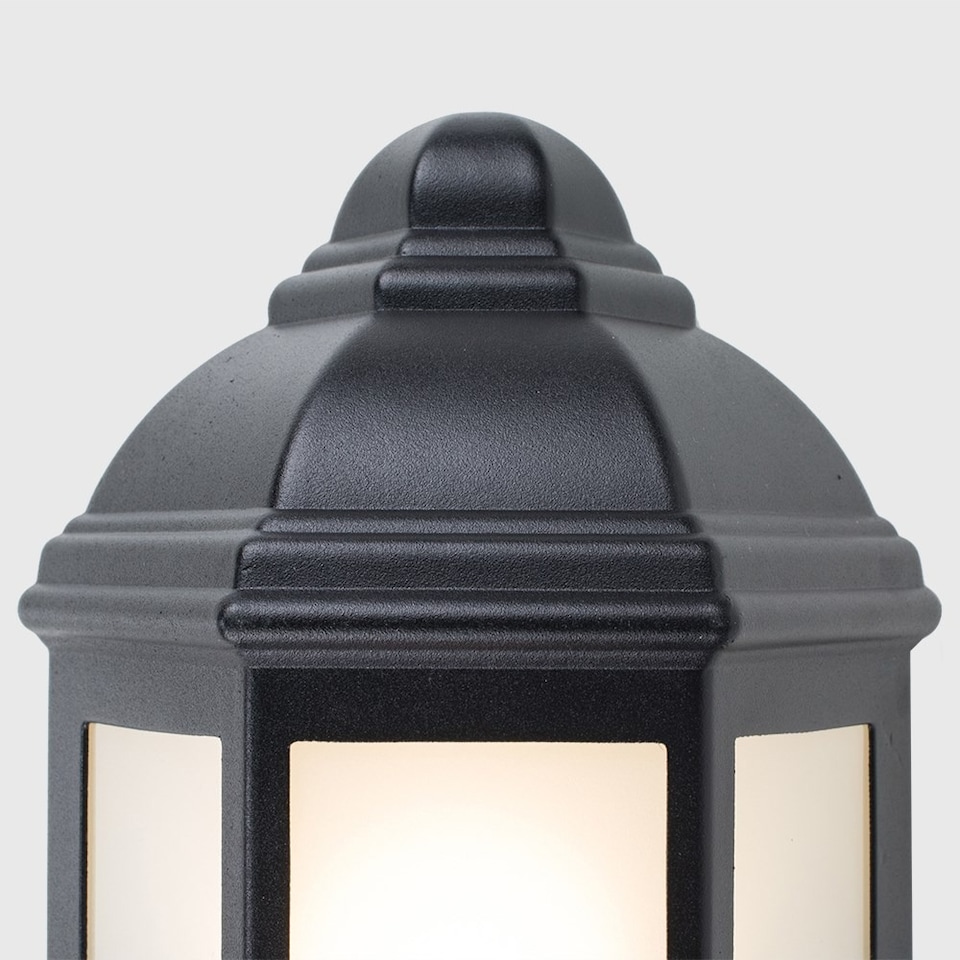 image 1 of ValueLights Kayleigh Black PIR Motion Sensor Outdoor Wall Light & Warm White LED Bulb | Black