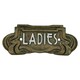 image 3 of Ladies & Men Art Nouveau Toilet Cast Iron Sign Plaque Door Wall Cafe Shop Pub