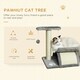 image 2 of PawHut Cat Tree Tower, Rotatable Top Bar, Sisal Post, Tunnel, Balls, Grey