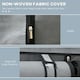 image 5 of HOMCOM Fabric Wardrobe w/ 4 Shelves 2 Hanging Rails Foldable Closets Light Grey