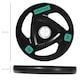 image 5 of SPORTNOW Two 10kg Olympic Weight Plates for Barbell, with Tri-Grips