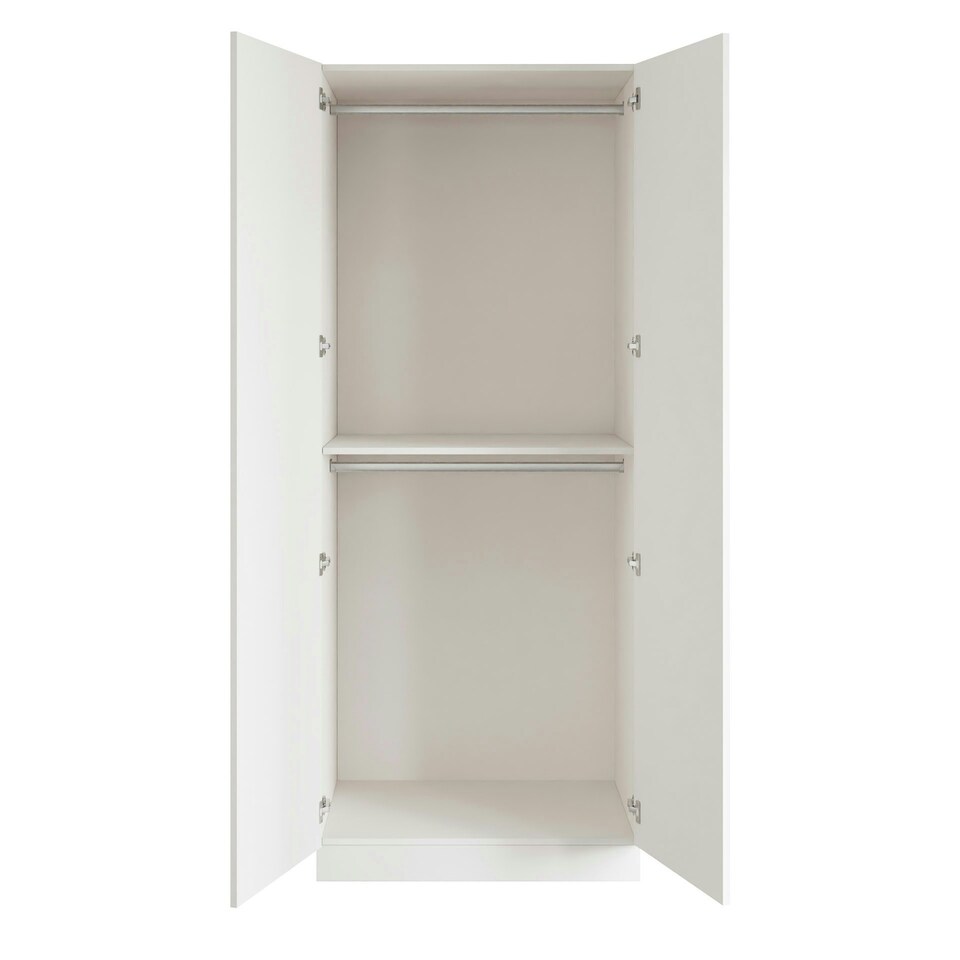 image 1 of Shaker White Double Wardrobe with Double Rail White