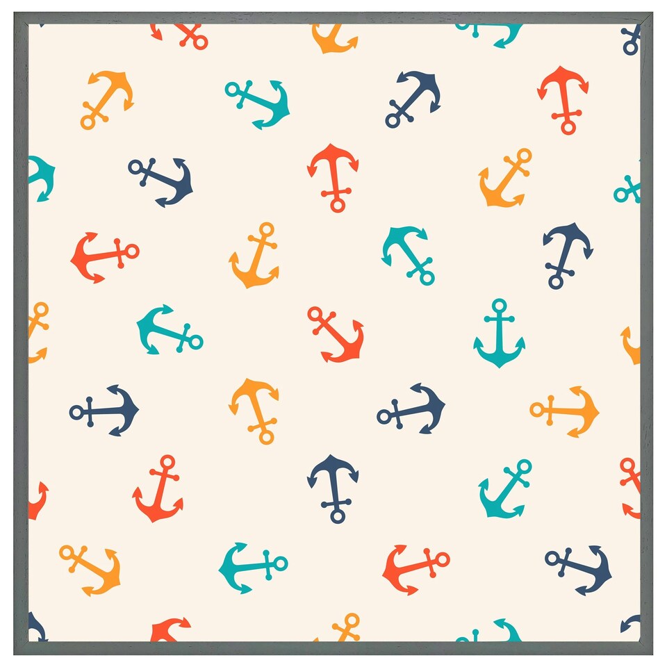 image 1 of Multi coloured anchors (Picture Frame) Brown | XS