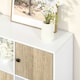 image 6 of HOMCOM Bookcase, Display Cabinet with 6 Storage Cubes for Living Room Natural