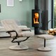 image 2 of Ripley Swivel Recliner and Footstool - Cappuccino