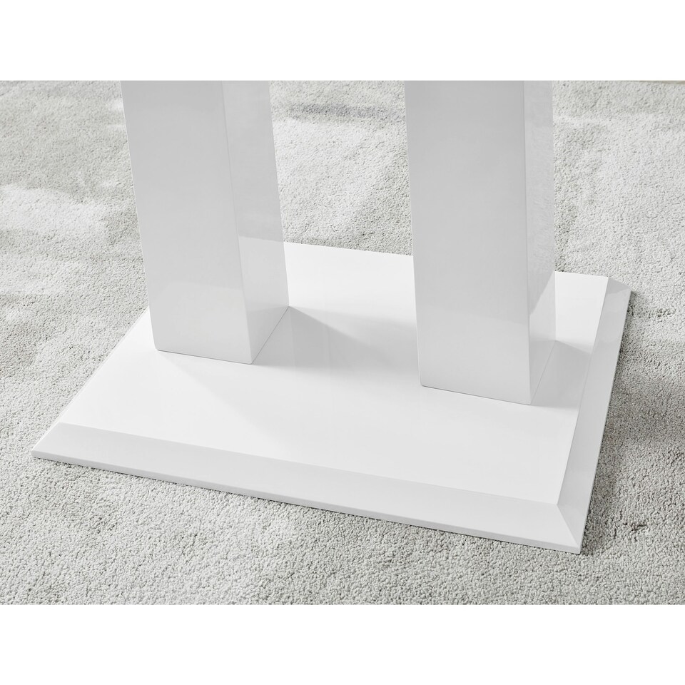 image 1 of Furniturebox Imperia 4 Modern White High Gloss Dining Table