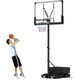 image 1 of COSTWAY Basketball Hoop 4.1-10 FT Adjustable Backboard System Black | Standard