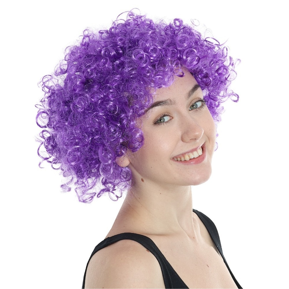 image 1 of Purple Curly Wig | Purple | 12