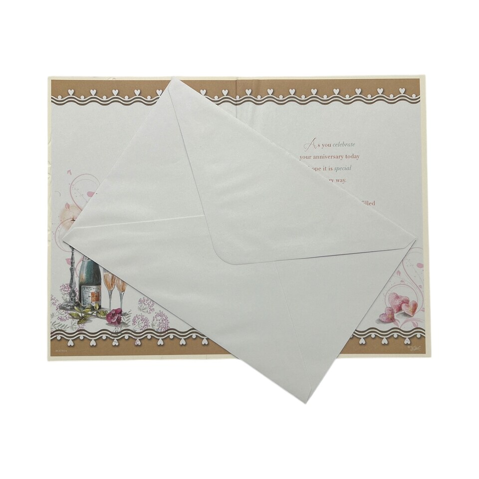 image 1 of For Dear Brother And Sister-In-Law Champagne Design Celebrity Style Anniversary Card