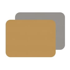 I-Style Mustard and Grey Flexi Set of 2 Faux Leather Placemats