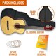 image 7 of 3rd Avenue 3/4 Size Classical Guitar Pack Brown
