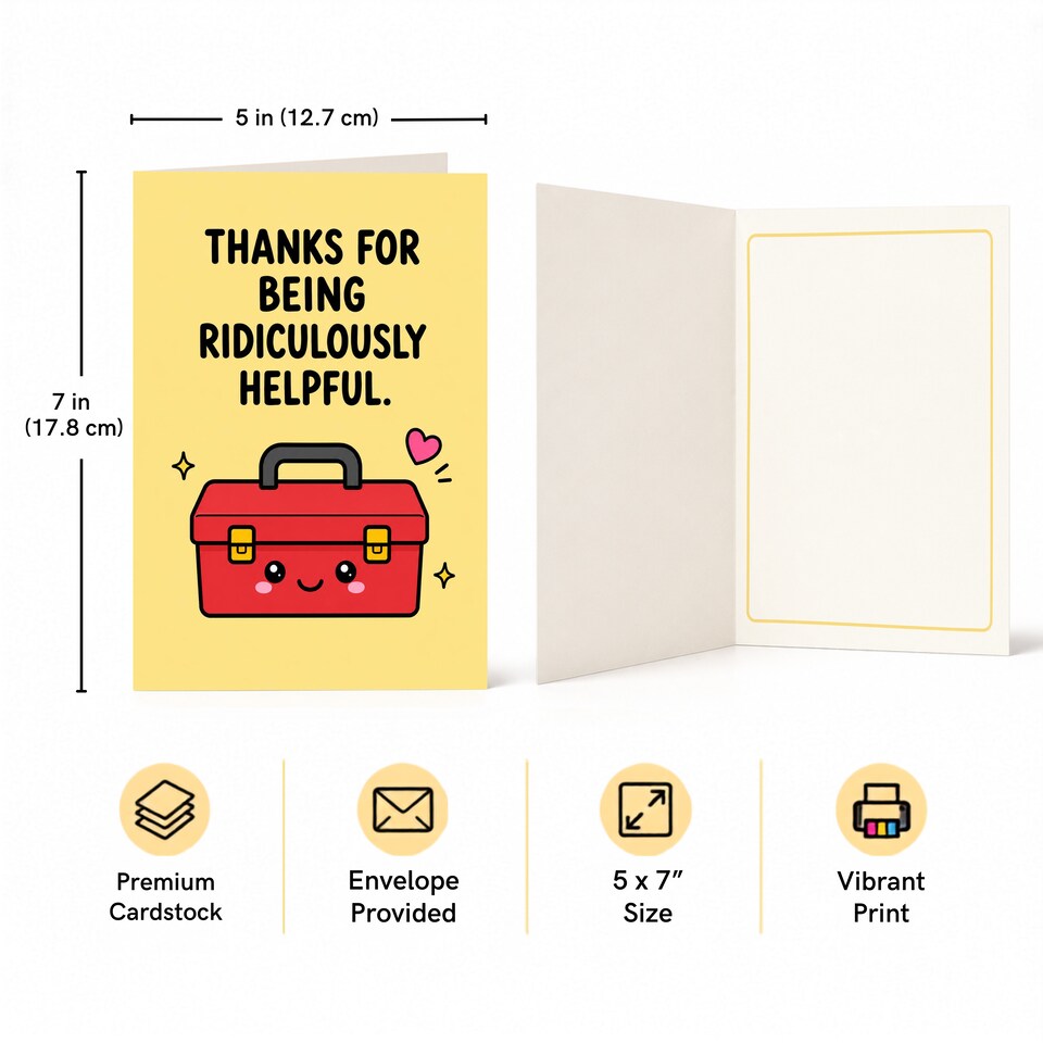 image 1 of Thanks for Being Ridiculously Helpful Thank You Card