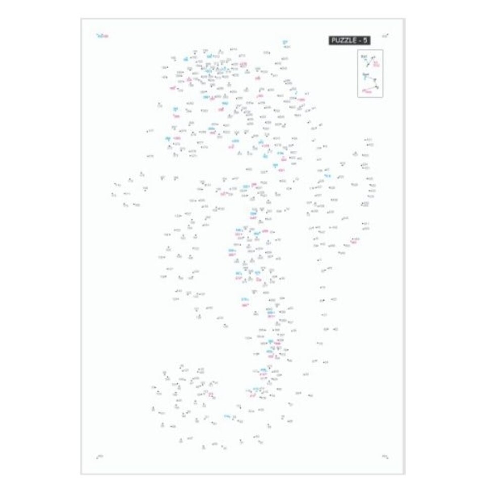image 1 of Single A4 24 Sheets Extreme Dot-to-Dot Puzzle Challenge Book
