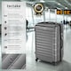 image 2 of Suitcase Set of 4 ABS Hard Shell Luggage Travel Trolley 4 Wheel Lightweight Telescopic Handle | Silver | grey | 1