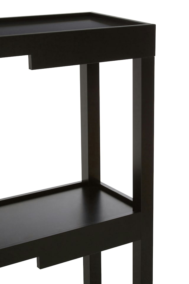 image 1 of Interiors by Premier Two Tiered Design Console Table, Console Table With Storage Shelf, Durable And Versatile Hallway Table | Black
