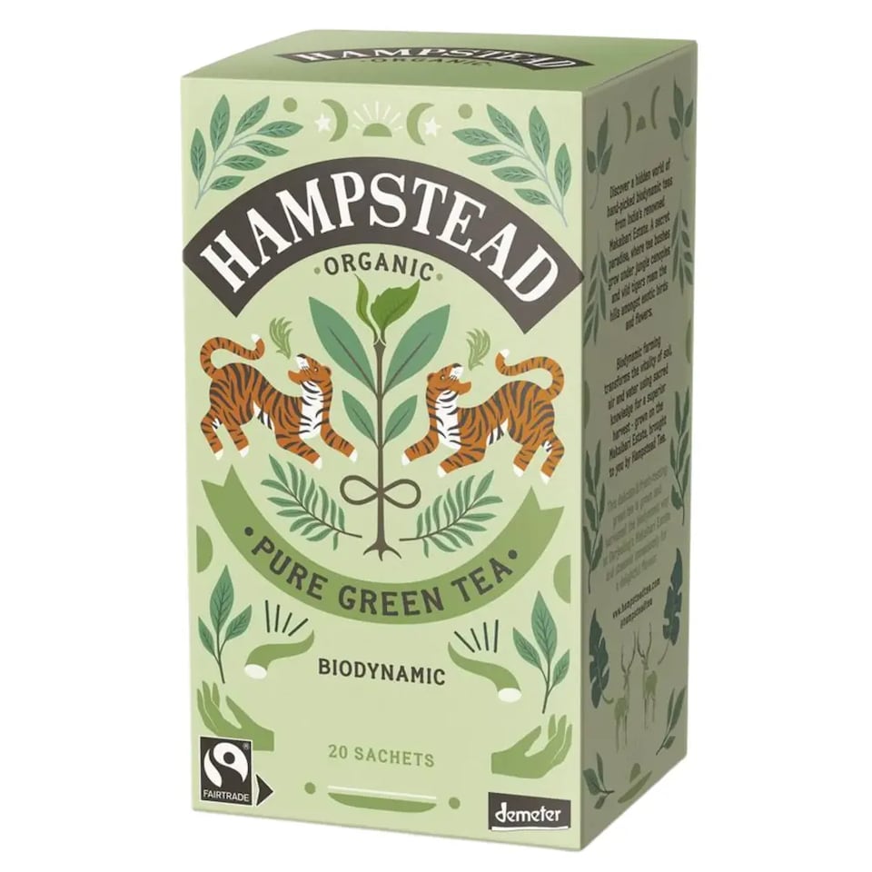 image 1 of Organic Green Tea 20 Sachets 40g (Hampstead Tea) | Multi