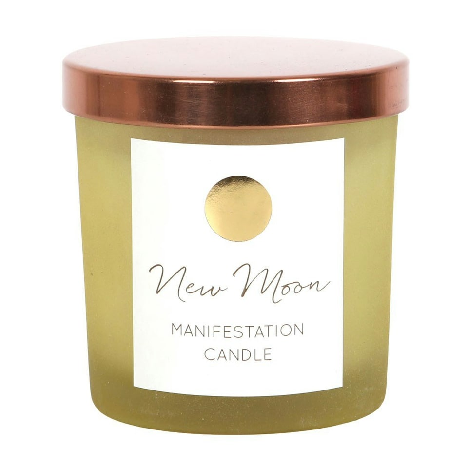 image 1 of Something Different New Moon Wild Orange Scented Candle - Yellow/Frosted - One Size