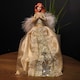 image 1 of 25cm Premier Christmas Tree Topper Angel Decoration with Feather Wings in Gold