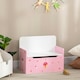 image 6 of ZONEKIZ  2 in 1 Wooden Kids Storage Bench, Toy Box w/ Safety Rod - Pink 
