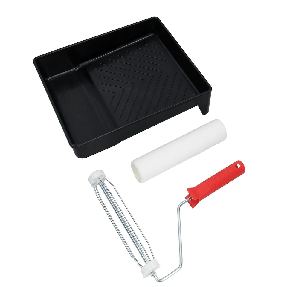 image 1 of 9" 230mm Large Painting Paint Roller Tray + Thermal Bonded Sleeve For Gloss