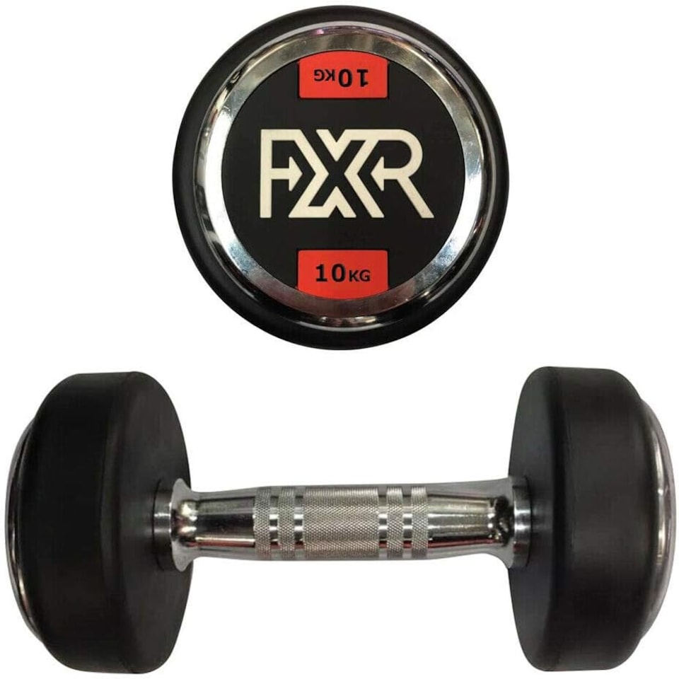 Round Rubber Dumbbells - 2 x 10kg