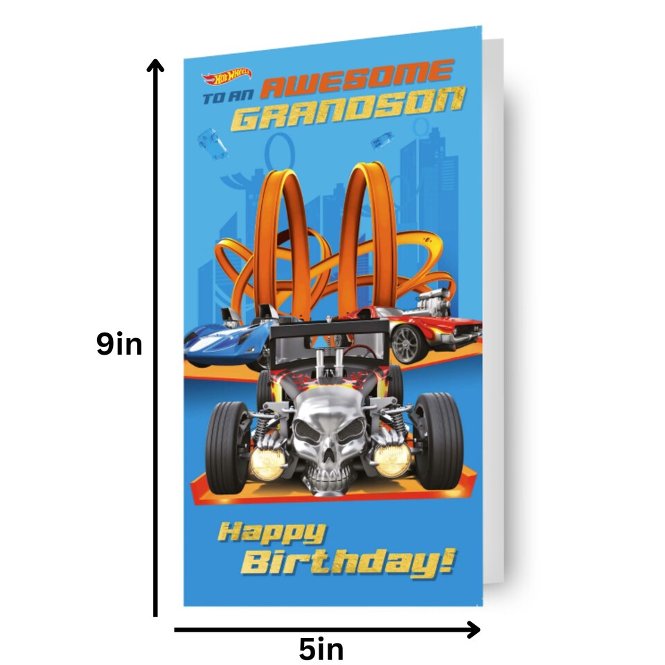 image 1 of Hot Wheels Grandson Birthday Card