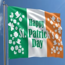 3ft x 2ft Happy St. Patrick's Day Flag N/A