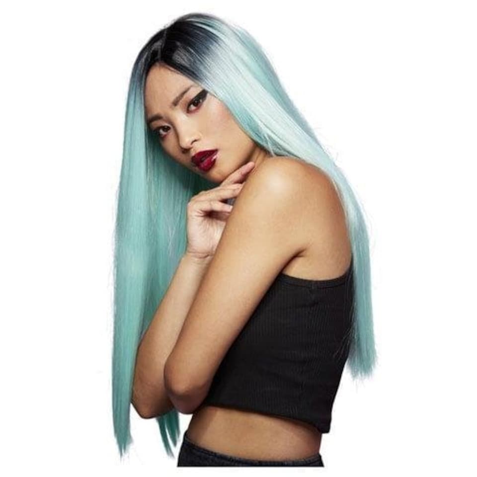 image 1 of Manic Panic Sea Nymph Super Vixen Light Blue Long Straight Hair Wig