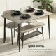 image 3 of VonHaus Murray 4 Seater Dining Table and Chairs Set Grey | Black